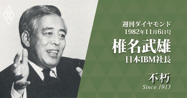 1982年11月6日
日本IBM社長　椎名武雄
