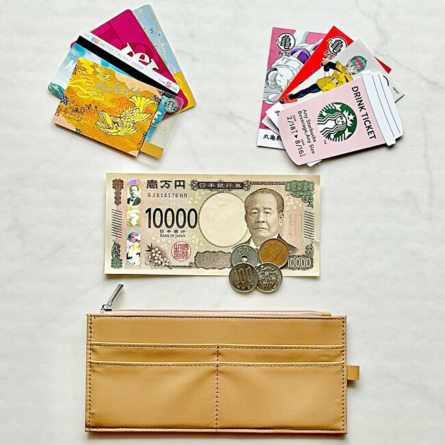 カードや診察券が40枚入った…！ダイソーの「ぺたんこ財布」現金やカードをコンパクトに持ち歩けて嬉しい！