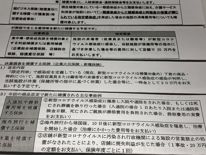 大手損害保険4社,20万円の見舞金
