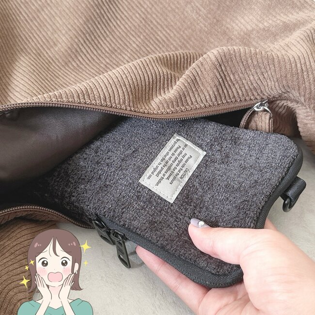 お薬手帳がすっぽり入る！3COINSの「もこもこショルダー」近場のお出かけにサッと持ち歩けて便利！《購入レビュー》