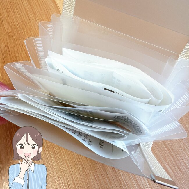 カードや診察券が30枚も入った…！セリアの「ミニチュアみたいなファイル」がミニ財布代わりになって天才！【購入レビュー】
