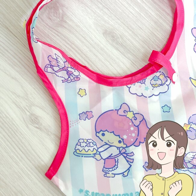 可愛すぎて毎日持ち歩きたい…！しまむら×キキララの「大容量エコバッグ」カゴいっぱいの商品がまるっと入った！