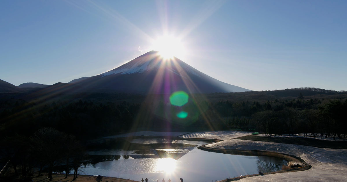 日本の絶景、ダブルダイヤモンド富士 | ニュース3面鏡 | ダイヤモンド