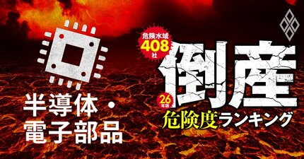 【半導体・電子部品18社】倒産危険度ランキング2026最新版！17位ローム、11位SUMCO、1位は？