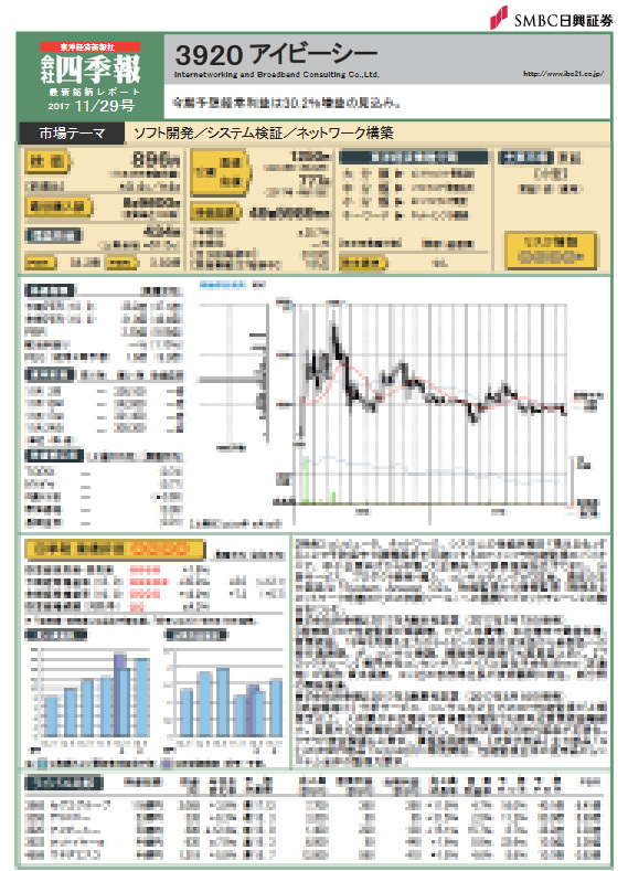 SMBC日興証券「四季報銘柄レポート」