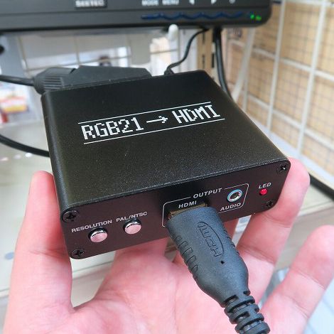 レトロゲーマー垂涎！ RGB21ピンをHDMIに変換する安価なアダプター