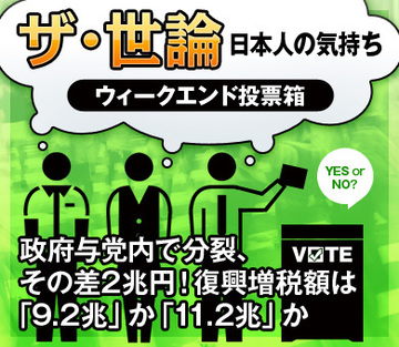 政府与党内で分裂、その差2兆円！復興増税額は「9.2兆」か「11.2兆」か