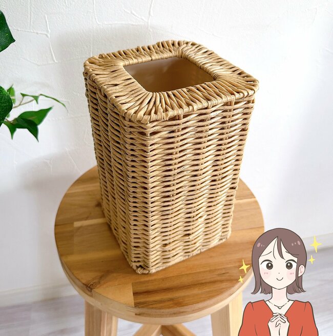 【ニトリ】かわいすぎて家中に置きたい！999円の「インテリアみたいなゴミ箱」収納ボックスとしても大活躍！《購入レビュー》