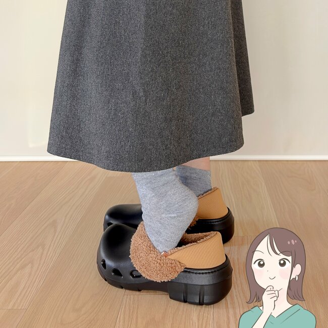 足がスポッと入って楽ちん！ワークマンの“1500円シューズ”ぽかぽか暖かいし、ぽてっとした形がかわいい！