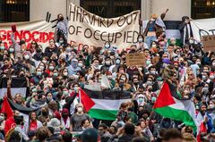 米大学でのガザ攻撃抗議　世代間の溝あらわ