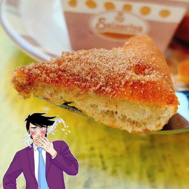 「ドカ盛りでワロタ」サイゼリヤの“450円デザートセット”シナモンシュガーの量が規格外なんだけど!「どう見ても多すぎるだろ」「山みたいになってる」