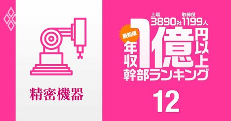 【精密機器業界35人】1億円以上稼ぐ取締役・実名年収ランキング！トップ3を独占した医療機器メーカーは？…セイコー、ニコン、島津の幹部の報酬はいくら？