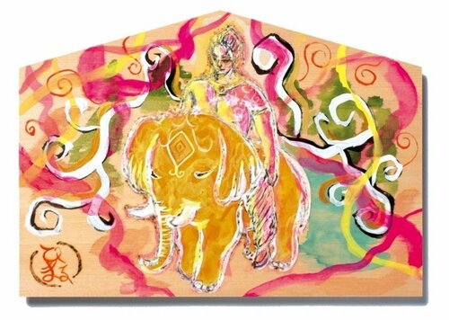 【本日は一粒万倍日】「象に乗った帝釈天×ガネーシャ」の見るだけで開運する変な絵とは?