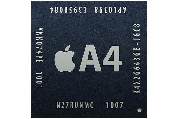 iPhone 4と初代iPadに搭載されたApple A4 SoC。すべてはここから始まった Photo: Apple