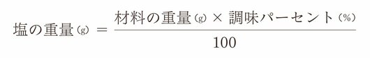図表:塩の重量の計算式