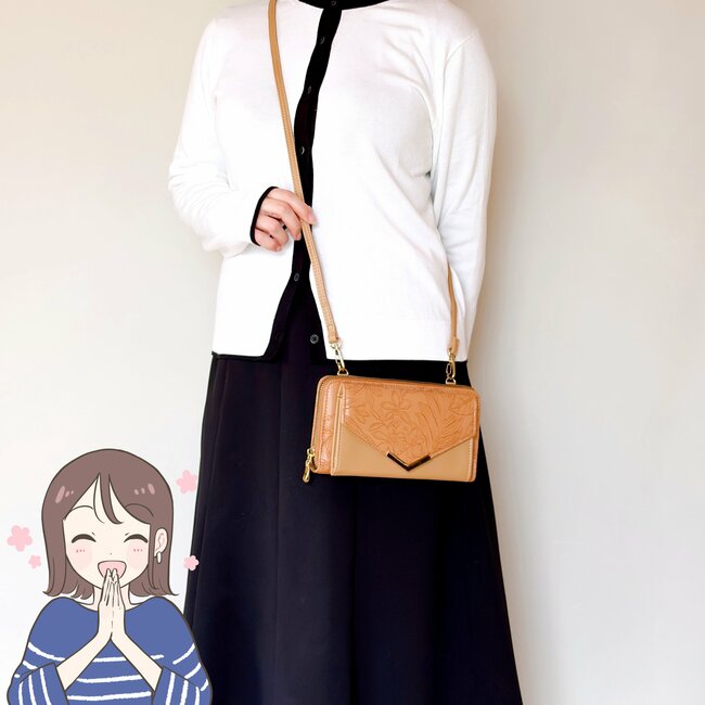 カードや診察券が50枚も入った…！しまむらの“1419円お財布ショルダー”スマホも収納できて天才すぎる！