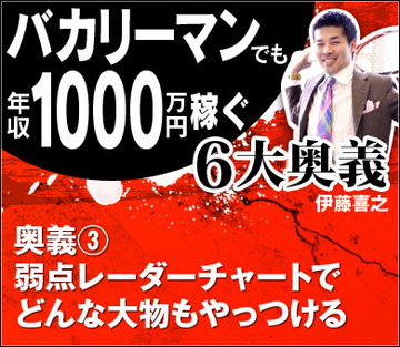 【バカでも年収1000万円稼ぐ6大奥義（3）】「弱点レーダーチャートでどんな大物もやっつける」