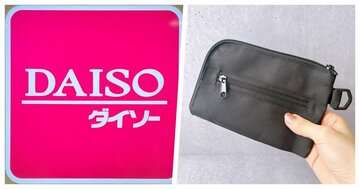 【ダイソー】カードが40枚も入った！ガバッと開く「ぺたんこポーチ」お財布代わりにもなって優秀！《購入レビュー》