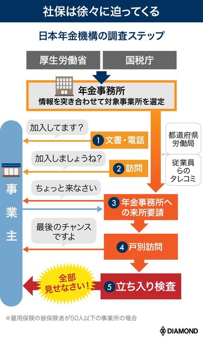 日本年金機構の調査ステップ