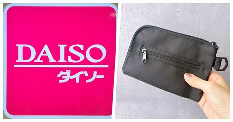 【ダイソー】カードが40枚も入った！ガバッと開く「ぺたんこポーチ」お財布代わりにもなって優秀！《購入レビュー》