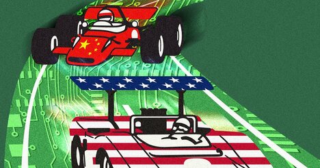 中国がAI覇権争いで猛追、米国の優位揺るがす