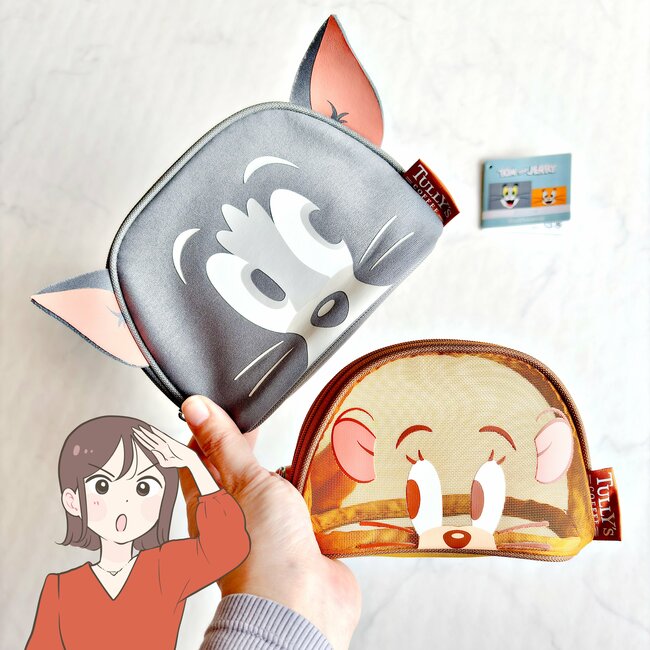 とんでもなく可愛い…！タリーズ×トムとジェリーの「ガバッと開くポーチ」マチが広くて使いやすい！