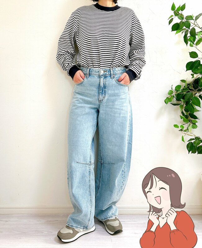 「この形を探してました！」「休日ほぼ履いてます」GUの“絶賛ゆったりパンツ”丸みのあるシルエットが可愛い！「スッキリ見えて大正解でした」