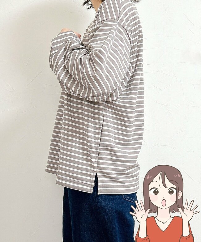 クシュッとした袖が大人かわいい！ワークマンの「1280円トップス」お腹やお尻をオシャレにカバーしてくれるの！