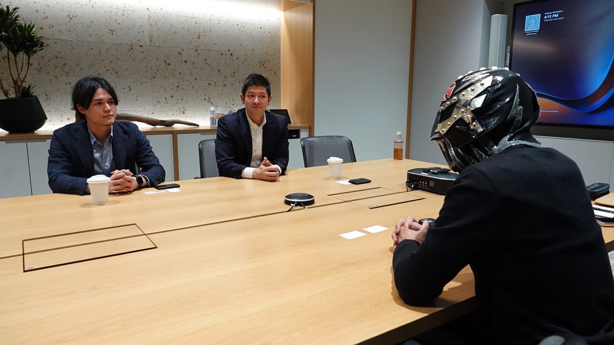 インタビュー中の様子