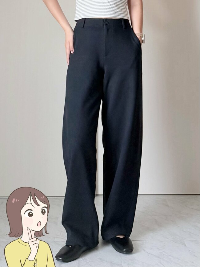 買って大正解でした！ユニクロの「新作ふんわりパンツ」はくだけで脚がスラッと見えるし、着心地もバッチリです！《購入レビュー》