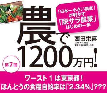 ワースト1は東京都！ほんとうの食糧自給率は「2.34％」???