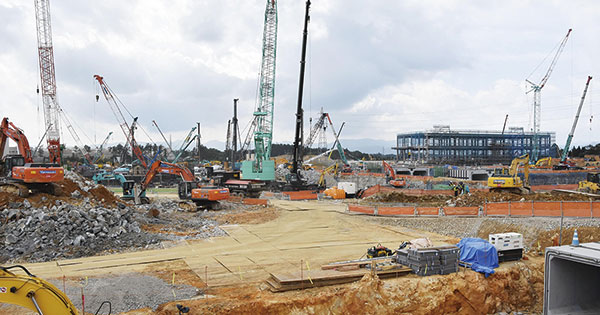 東芝メモリが建設を開始した新たなフラッシュメモリー製造拠点の北上工場