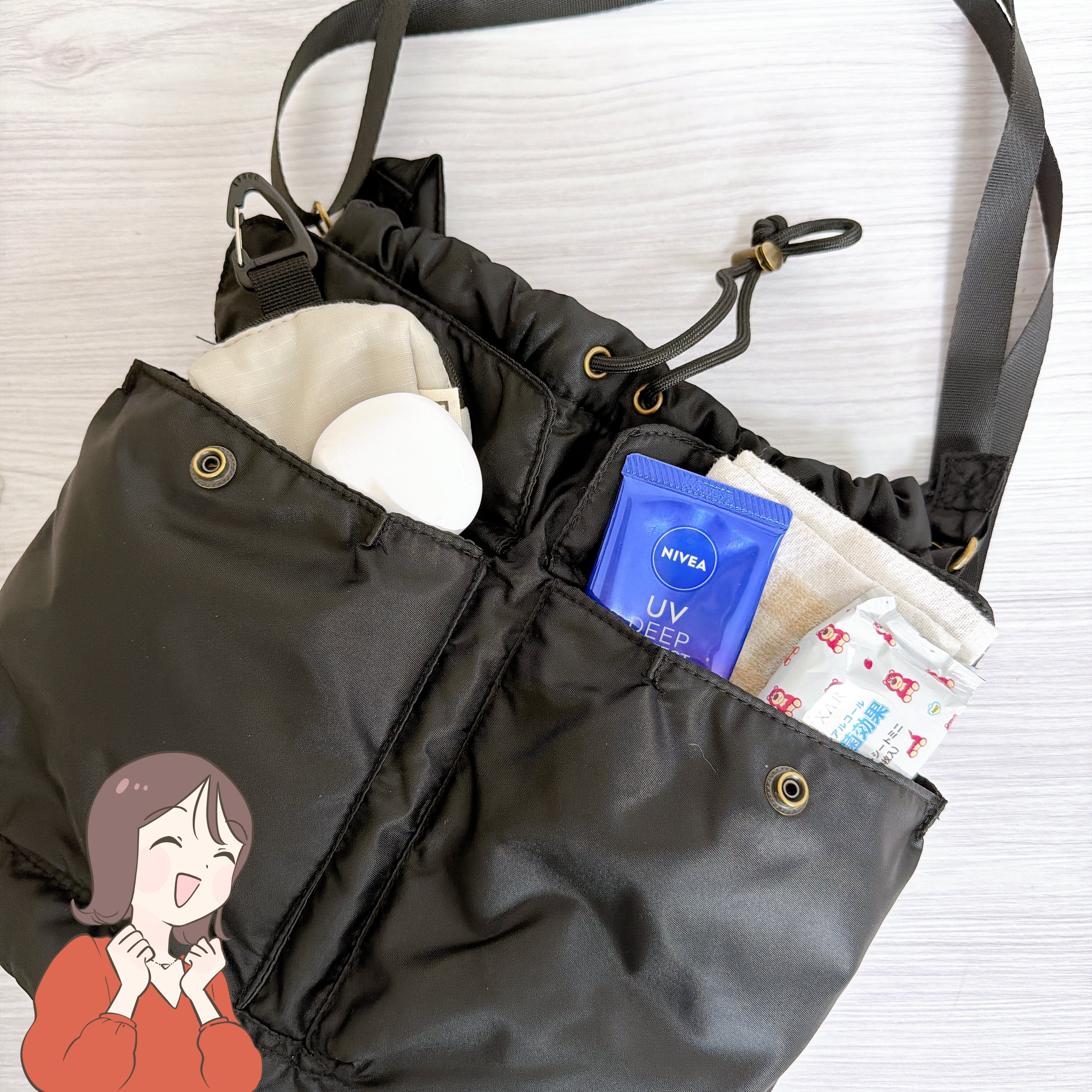 【ワークマン】ペットボトルや日傘がすっぽり入る！1900円の「ポケットたくさんバッグ」ガバッと開いて使いやすい《購入レビュー》