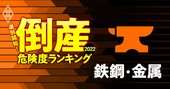 倒産危険度ランキング2022【鉄鋼・金属20社】高炉メーカーが2位、財閥系企業も