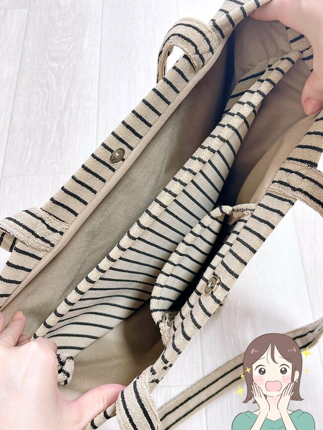 グローバルワークで見つけた“タオルみたいなバッグ”→荷物が多い日にめちゃくちゃ便利！「オシャレも使いやすさも両方叶えてくれる」