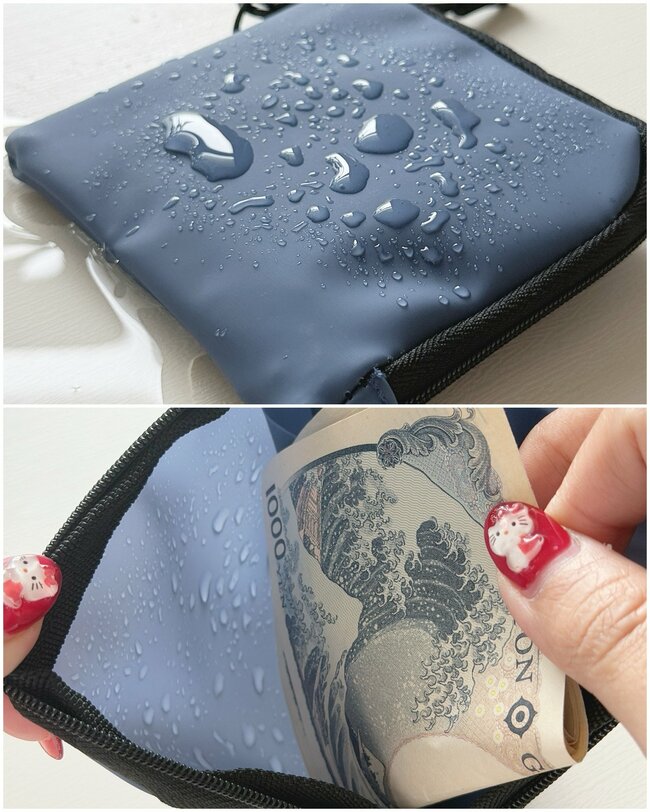 カードや診察券が22枚入った！3COINSの「防水ミニ財布」雨の日でもガンガン使えます！《購入レビュー》