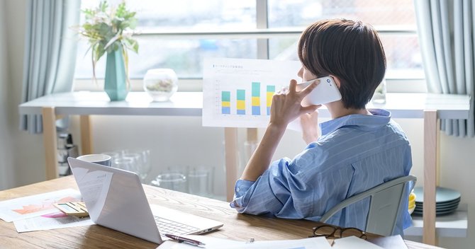 写真:テレワーク