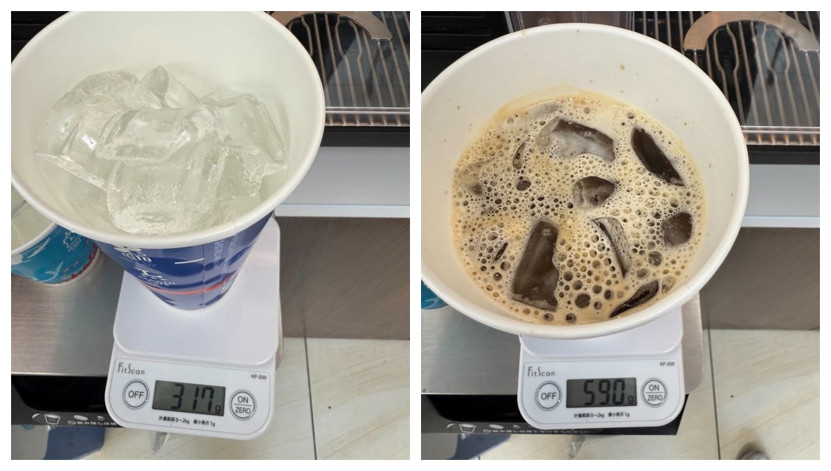 ローソンメガサイズのアイスコーヒー