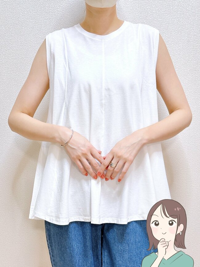 「スタイル良く見えます」「体型を拾いにくい」無印良品の“着痩せトップス”ぽっこりお腹を隠してくれて嬉しい！「追加で2枚注文しました」