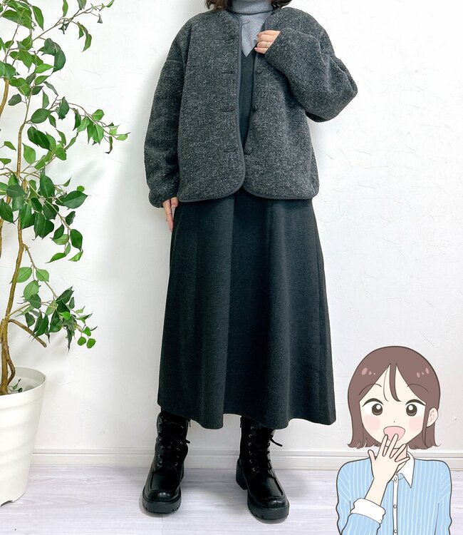 すぽんと着るだけで体型カバー!ユニクロの“ぽかぽかワンピース”後ろ姿もスラッと見えて感動!「太って見えないのが嬉しい」「ラインの綺麗さにびっくり」