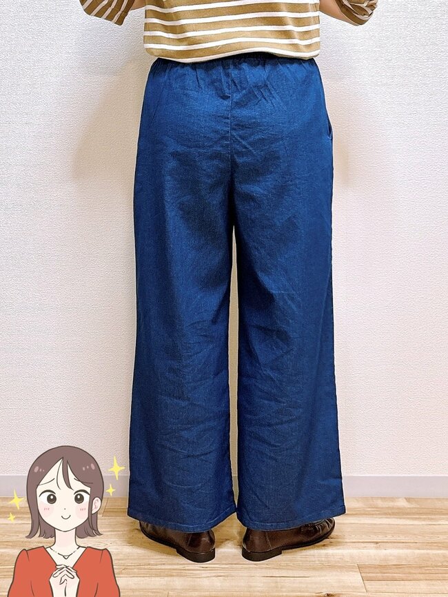 どの角度から見てもシルエットがきれい!しまむらの「脚が長く見えるパンツ」着回し力もバツグンなんです!