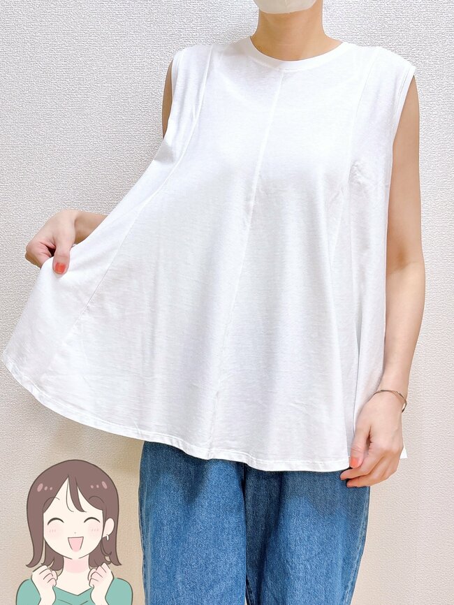 「スタイル良く見えます」「体型を拾いにくい」無印良品の“着痩せトップス”ぽっこりお腹を隠してくれて嬉しい!「追加で2枚注文しました」
