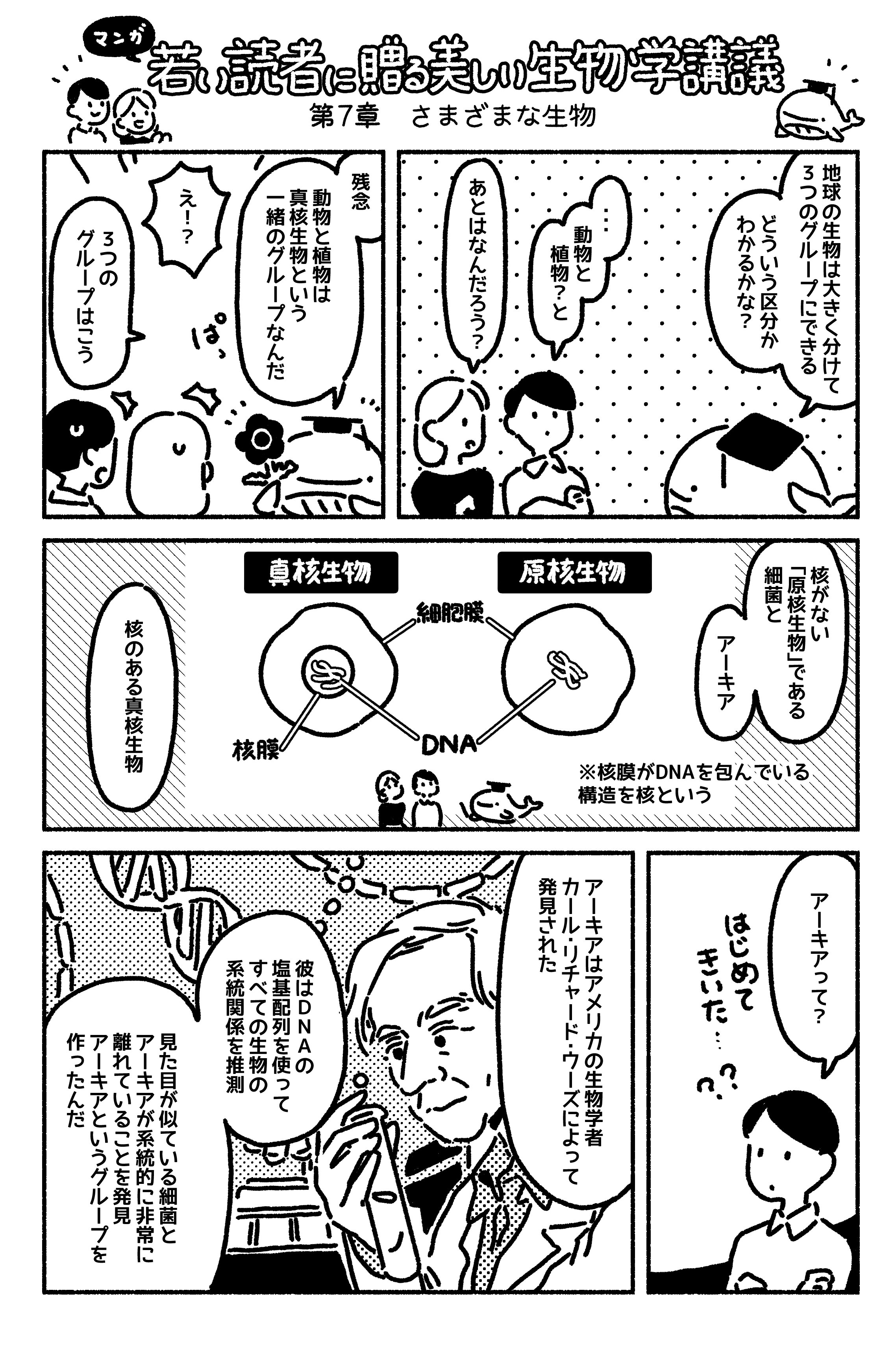 マンガでわかる「地球の生物は大きく分けて3つのグループ」になる