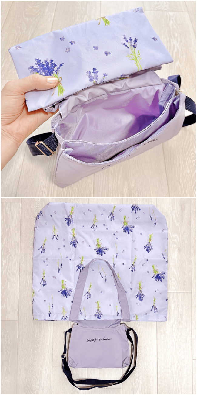 一瞬でトートバッグに大変身!アフタヌーンティーの「天才すぎるサコッシュ」2日分の荷物が入って便利!《購入レビュー》