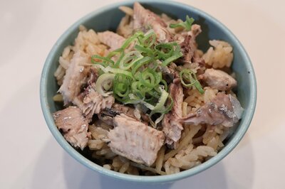 さんまと舞茸の炊き込みごはん