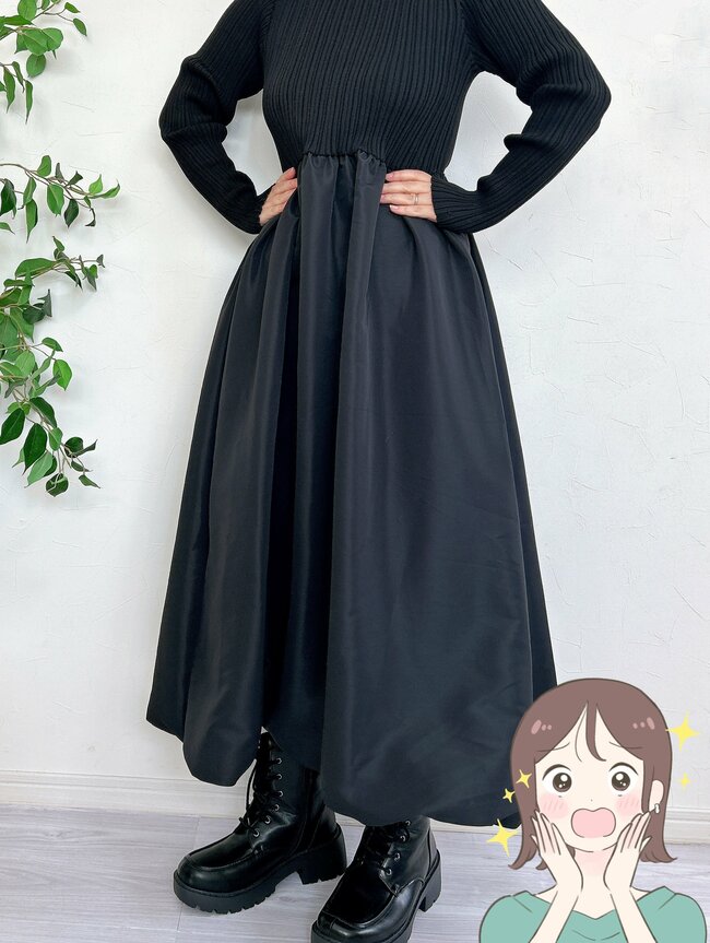 すぽんと着るだけでオシャレ！cocaの“華やかワンピース”下半身がまるっと隠せて嬉しい！「お値段以上にみえます」「バルーンスカートが素敵すぎ」