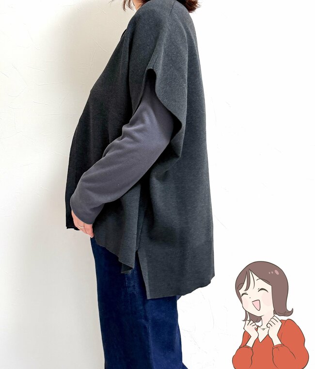 すぽんと着るだけで体型カバー！しまむらの「ゆるっとトップス」高級感たっぷりでコスパ最強…！今から冬まで大活躍します《購入レビュー》