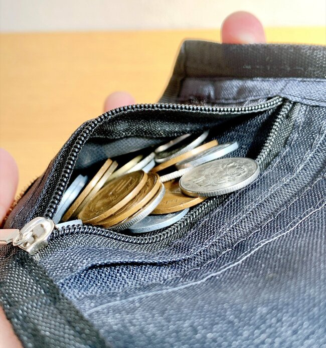 カードや診察券が28枚も入った…！セリアで見つけた「ぺたんこ財布」ガバッと開いて使いやすい！《購入レビュー》
