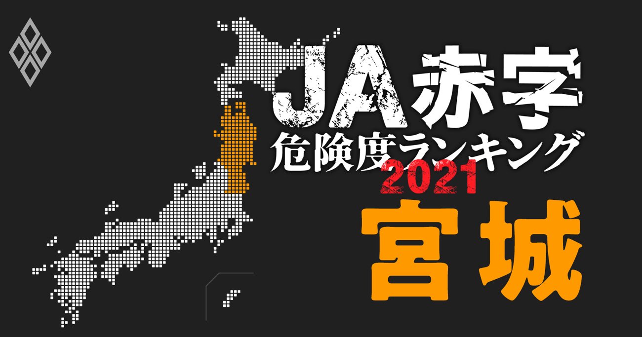 【宮城】JA赤字危険度ランキング2021、10農協中5農協が1億円以上の減益