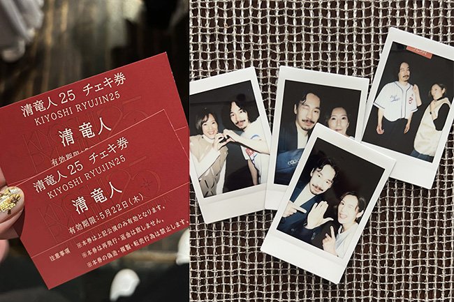 生まれて初めてチェキ券を買い、竜人くんとチェキを撮った（筆者提供）